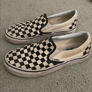 Black and white checkered vans